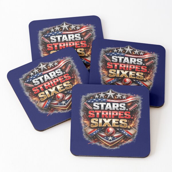 Item preview, Stars. Stripes. Sixes. — Bold USA Cricket Typography designed and sold by BKRsport.
