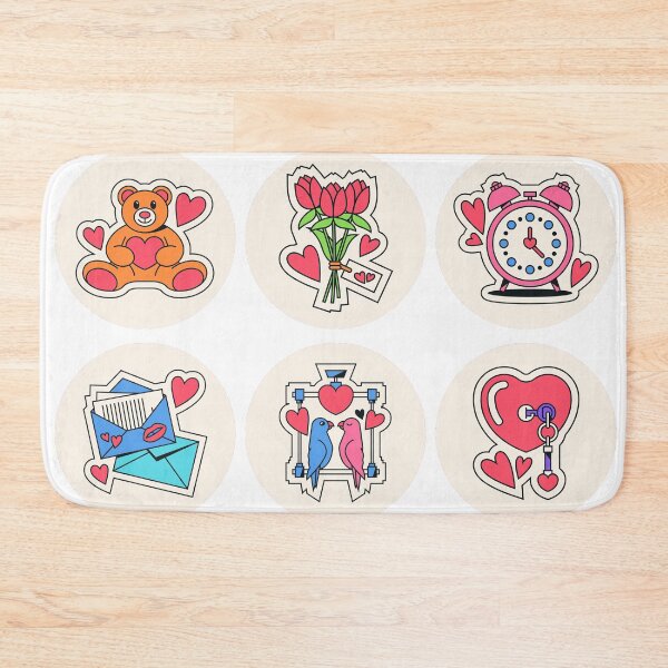 Item preview, Retro Valentine's Day Sticker Pack - Cute Romantic Icon Set designed and sold by Tamer ⭐⭐⭐⭐⭐.