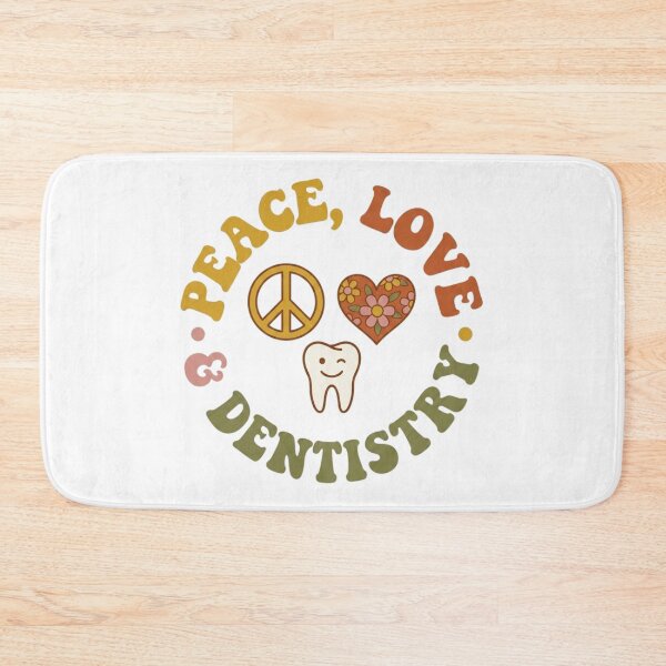Item preview, Peace Love Dentistry - Retro 70s Groovy Dental Hygienist designed and sold by DrToothStudio.