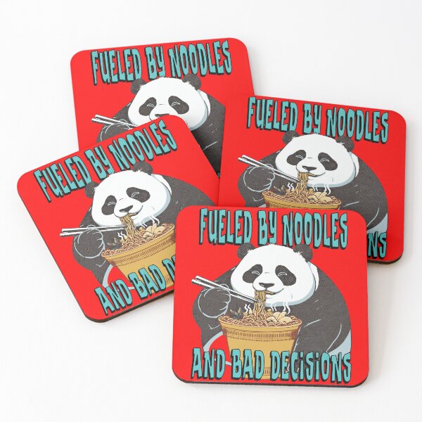 Item preview, Panda Eating Ramen T-Shirt | Fueled by Noodles and Bad Decisions designed and sold by rvanderveken.