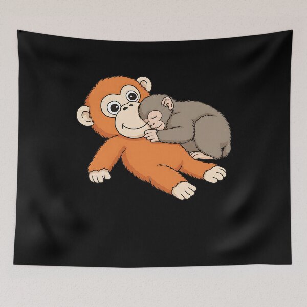 Item preview, Funny Baby Monkey Punch Design designed and sold by tigger shop.