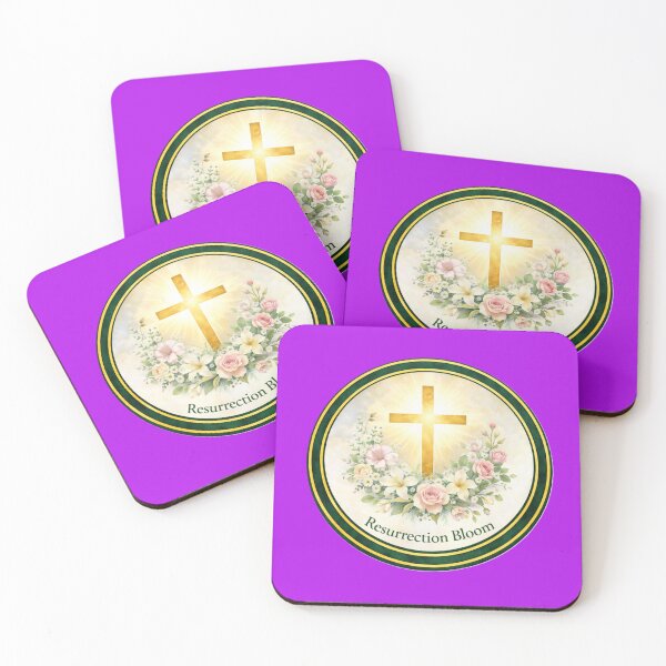 Item preview, Resurrection Bloom – Floral Cross Easter Circle designed and sold by TheJoyfulPen.