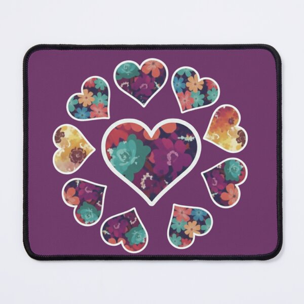 Item preview, Vintage Floral Hearts Retro Pattern designed and sold by 0606PM.
