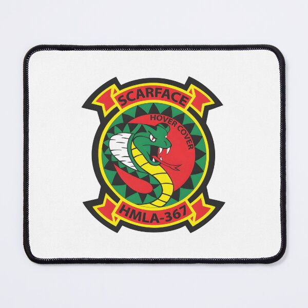 Item preview, HMLA-367 Scarface Marine Light Attack Helicopter Squadron Emblem designed and sold by CharlieDesings.