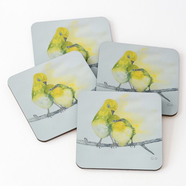 Item preview, A pair of Silver-eyes, bird art designed and sold by Garry Greenwood.