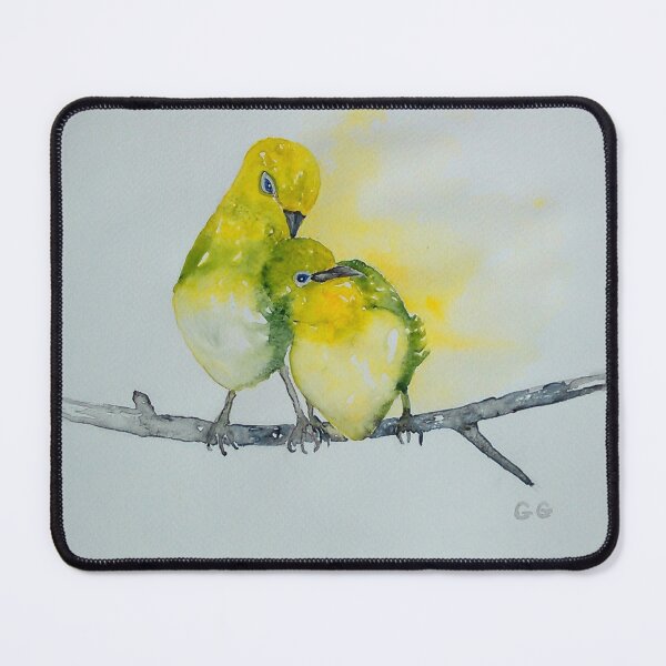 Item preview, A pair of Silver-eyes, bird art designed and sold by Garry Greenwood.