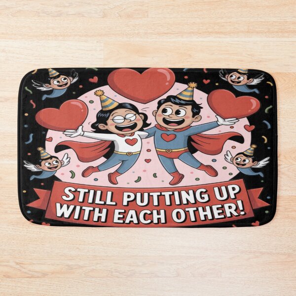 Item preview, Still Putting Up With Each Other – Superhero Anniversary Couple Flying High designed and sold by Midnight Veil Designs.