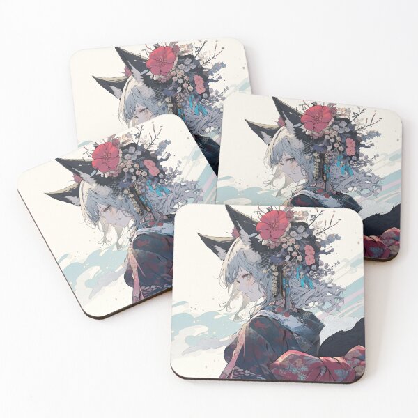 Item preview, Fox girl anime - Magical kitsune designed and sold by iWallGlow.