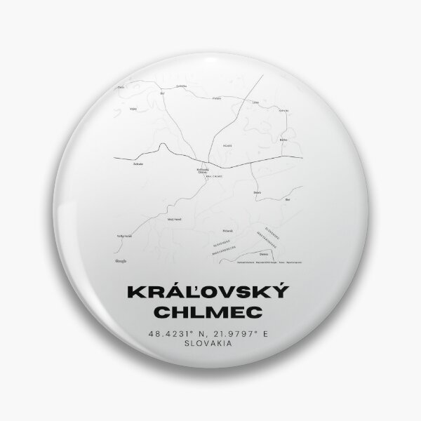 Item preview, Kráľovský Chlmec Slovakia Minimalist Map | Modern City Street Print designed and sold by RM-Journey.
