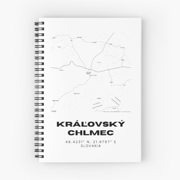 Item preview, Kráľovský Chlmec Slovakia Minimalist Map | Modern City Street Print designed and sold by RM-Journey.
