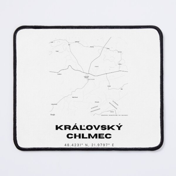 Item preview, Kráľovský Chlmec Slovakia Minimalist Map | Modern City Street Print designed and sold by RM-Journey.
