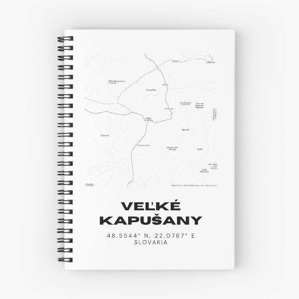 Item preview, Veľké Kapušany Slovakia Minimalist Map | Modern Street Art designed and sold by RM-Journey.