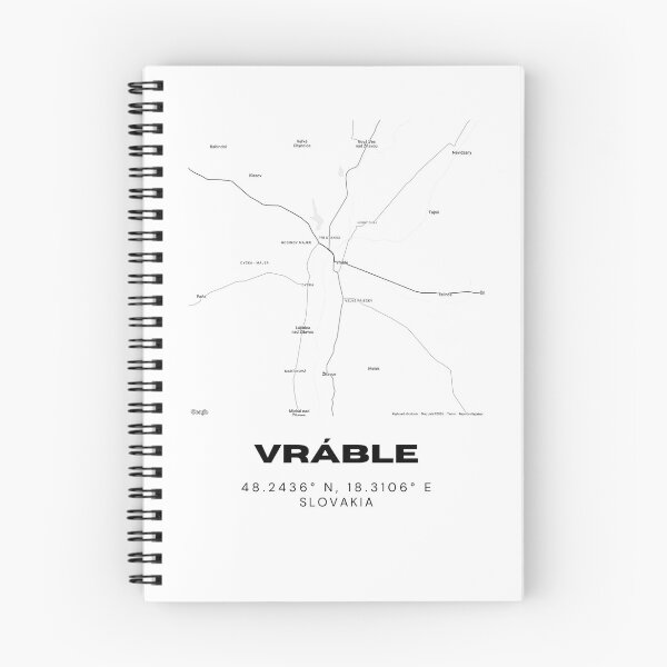 Item preview, Vráble Slovakia Minimal Map Art | Modern City Street Print designed and sold by RM-Journey.