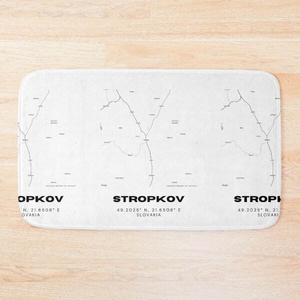 Item preview, Stropkov Slovakia Minimal Map | Modern Street Layout Poster designed and sold by RM-Journey.
