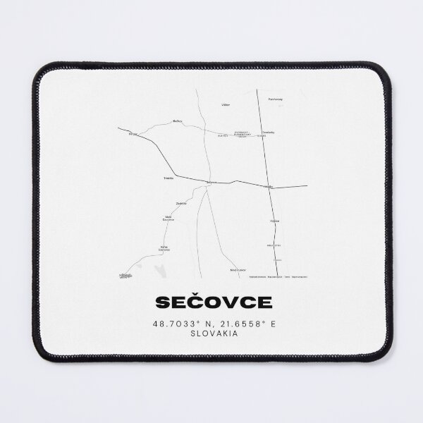 Item preview, Sečovce Slovakia Minimal Map Art | Modern City Layout Print designed and sold by RM-Journey.