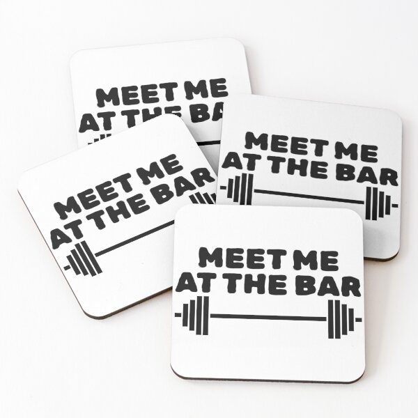 Item preview, Meet Me At The Bar Barbell Joke designed and sold by Studio Sonder.