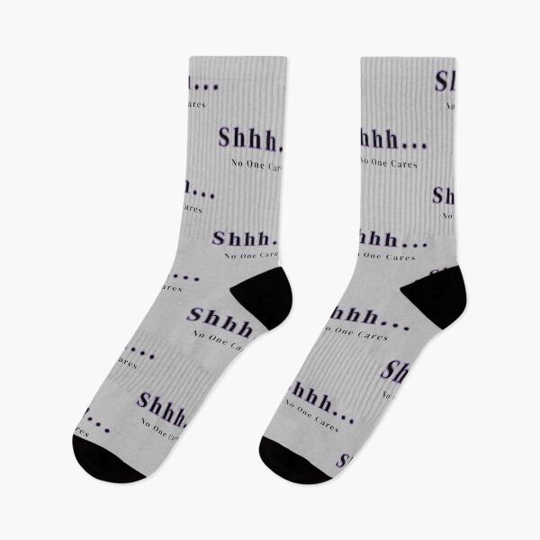 Item preview, Shhh No One Cares Text Purple Stickers Prints Posters Wall Art Magnet Home Coffee Cup Decoration TShirt Stationary Notebook Magnet Hat Kitchen Work School Office Redbubble Shop designed and sold by Saritas Boutique Shop.