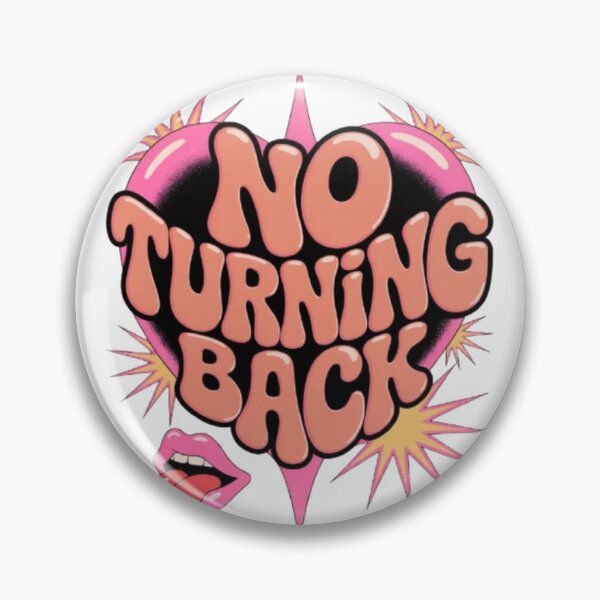 Item preview, No Turning Back – Retro Psychedelic Heart Statement Graphic designed and sold by NewUSShop.