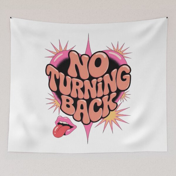 Item preview, No Turning Back – Retro Psychedelic Heart Statement Graphic designed and sold by NewUSShop.