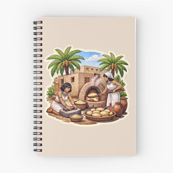 Item preview, Ancient Egyptian Women Baking Bread - Nile Village Life designed and sold by Myra365Art.