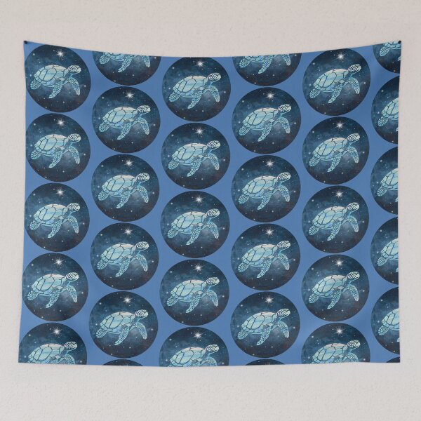 Item preview, Galactic Ocean Sea Turtle Cosmic Illustration designed and sold by 3DDesignSpot.