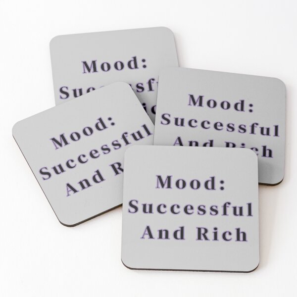 Item preview, Mood Successful And Rich Text Purple Stickers Prints Posters Wall Art Magnet Home Coffee Cup Decoration TShirt Stationary Notebook Magnet Hat Kitchen Work School Office Redbubble Shop designed and sold by Saritas Boutique Shop.