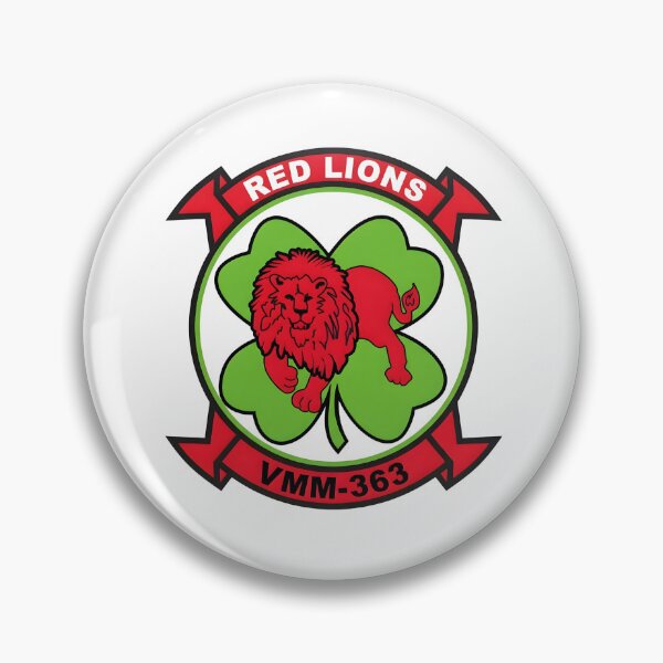 Item preview, VMM-363 Red Lions Marine Medium Tiltrotor Squadron Emblem designed and sold by CharlieDesings.