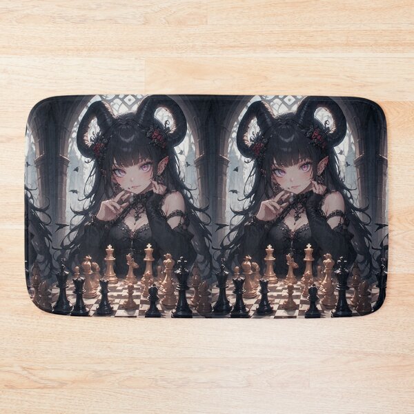 Item preview, Gothic demon girl playing chess designed and sold by ArtsJulian.