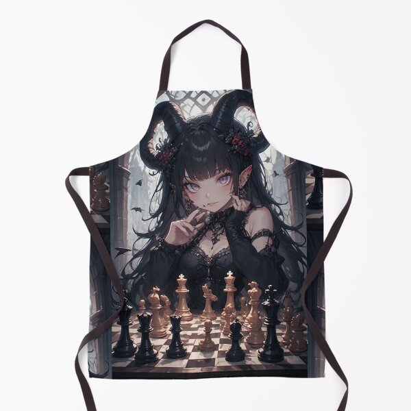 Item preview, Gothic demon girl playing chess designed and sold by ArtsJulian.