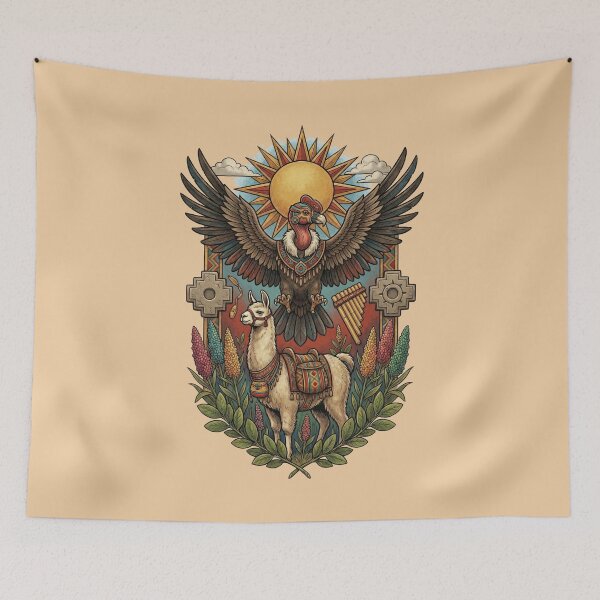 Item preview, Condor and Llama under the Andean Sun designed and sold by HANANTI.