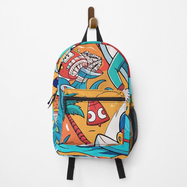Item preview, Retro Surfing Robot in Neon Sunset – 80s Vaporwave Cartoon Art 2 designed and sold by mcraft studio.