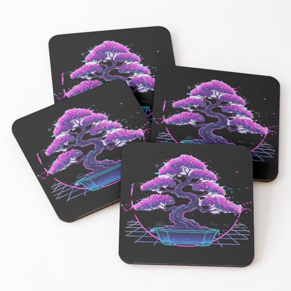 Item preview, Cyberpunk Glitch Bonsai Tree Retro Aesthetic Art designed and sold by omerckaca.