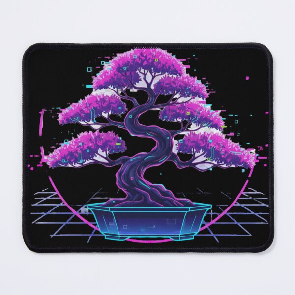 Item preview, Cyberpunk Glitch Bonsai Tree Retro Aesthetic Art designed and sold by omerckaca.