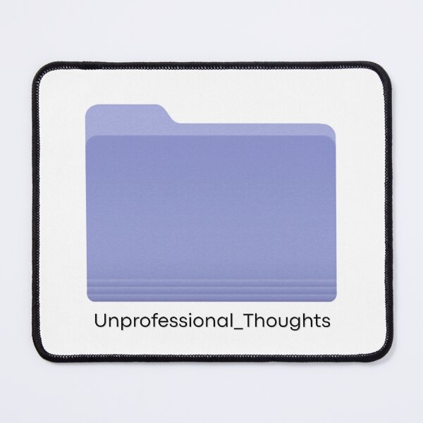 Item preview, Unprofessional Thoughts Work Humor Folder designed and sold by Sparkledust Creations.