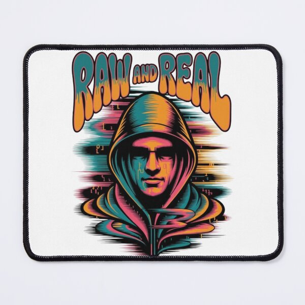Item preview, Raw and Real – Neon Hooded Streetwear Statement Graphic designed and sold by NewUSShop.