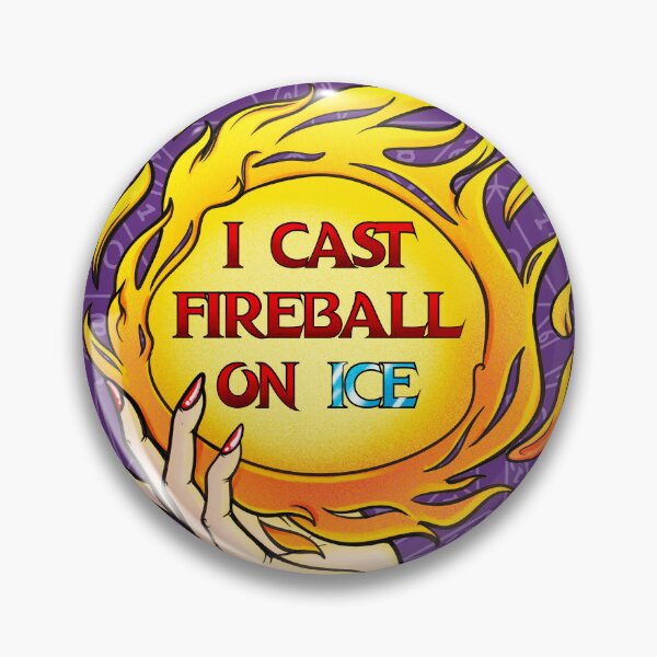 Item preview, Copy of I cast Fireball on Ice purple backpack  designed and sold by Holly Pierson.
