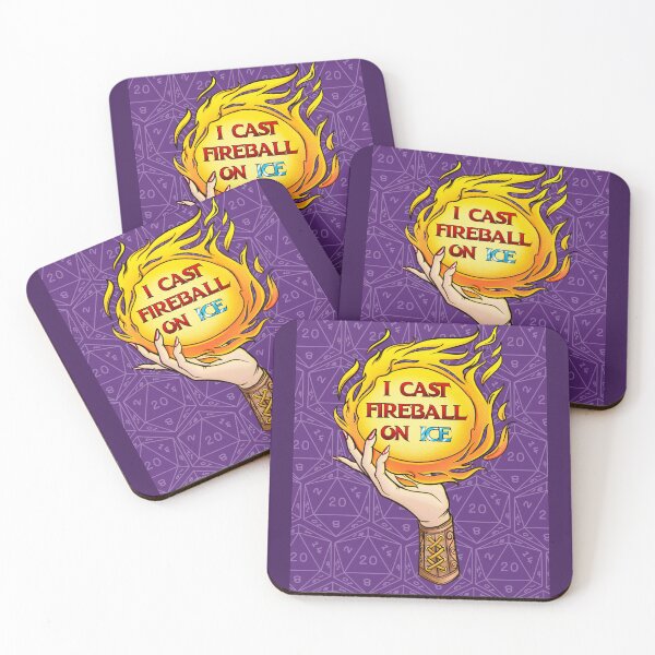 Item preview, Copy of I cast Fireball on Ice purple backpack  designed and sold by Holly Pierson.