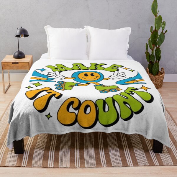 Item preview, Make It Count – Retro Roller Skate Smiley Graphic designed and sold by NewUSShop.