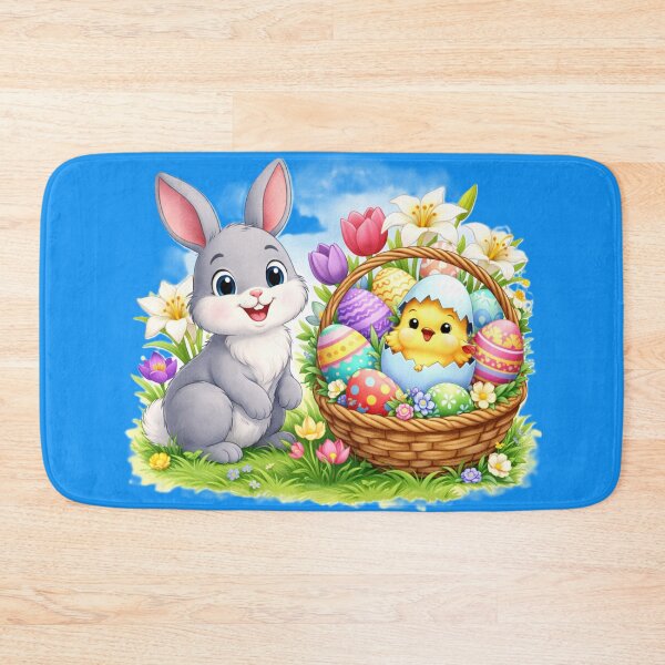 Item preview, Hoppy Easter Joy – Adorable Bunny & Chick Basket Design designed and sold by TheJoyfulPen.