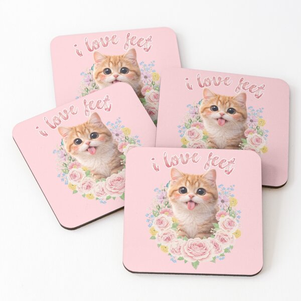 Item preview, I Love Feet Tongue Out Cute Goofy Ah Cat designed and sold by Couartney.