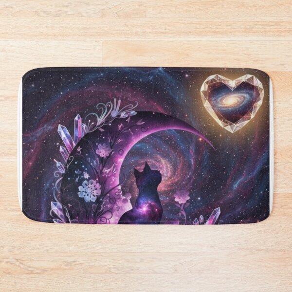 Item preview, Celestial Galaxy Cat Moon Crystal Fantasy designed and sold by 0606PM.