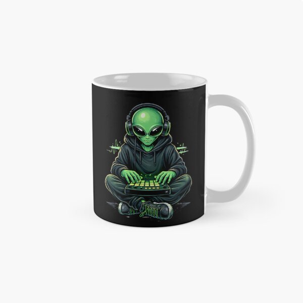Item preview, Music Producer Alien – Neon Beat Maker Streetwear Aesthetic Art designed and sold by ColorSplash123.