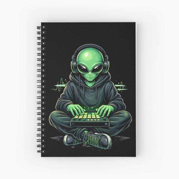 Item preview, Music Producer Alien – Neon Beat Maker Streetwear Aesthetic Art designed and sold by ColorSplash123.