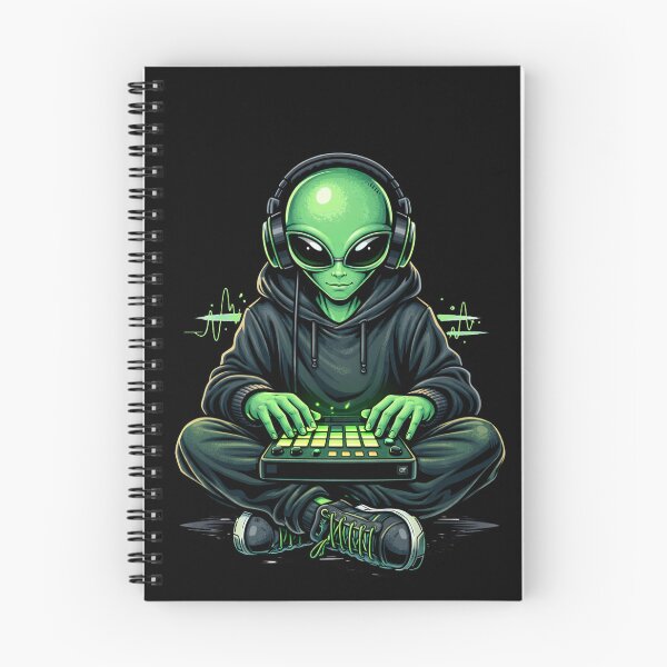Item preview, Music Producer Alien – Neon Beat Maker Streetwear Aesthetic Art designed and sold by ColorSplash123.