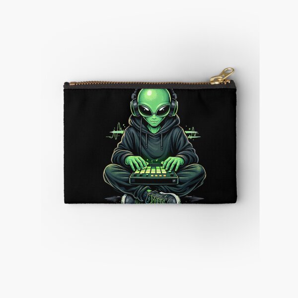 Item preview, Music Producer Alien – Neon Beat Maker Streetwear Aesthetic Art designed and sold by ColorSplash123.