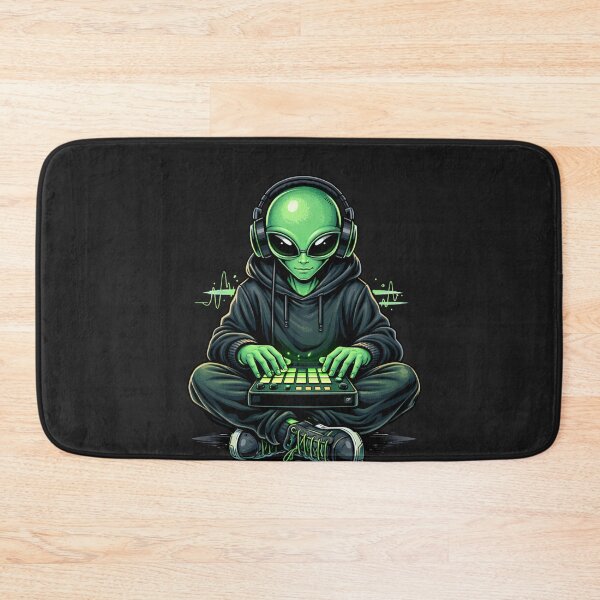 Item preview, Music Producer Alien – Neon Beat Maker Streetwear Aesthetic Art designed and sold by ColorSplash123.