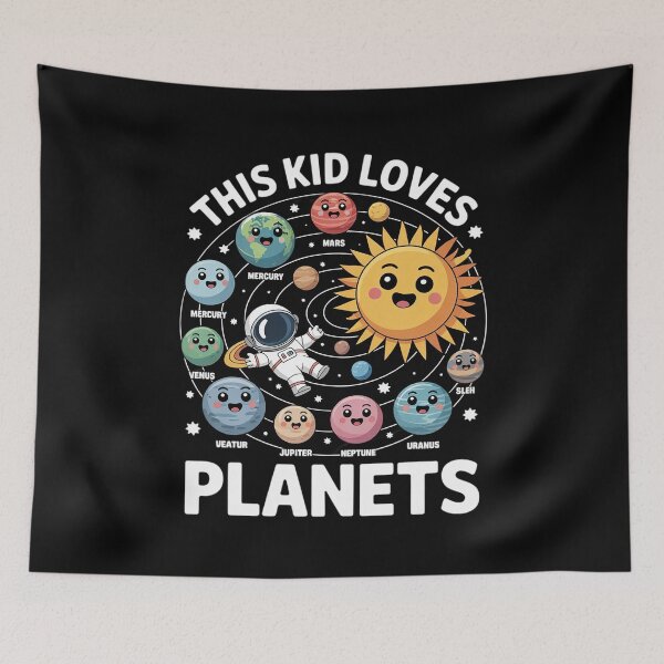 Item preview, This Kid Loves Planets Solar Star System Science Kids Space designed and sold by joyouartArt.