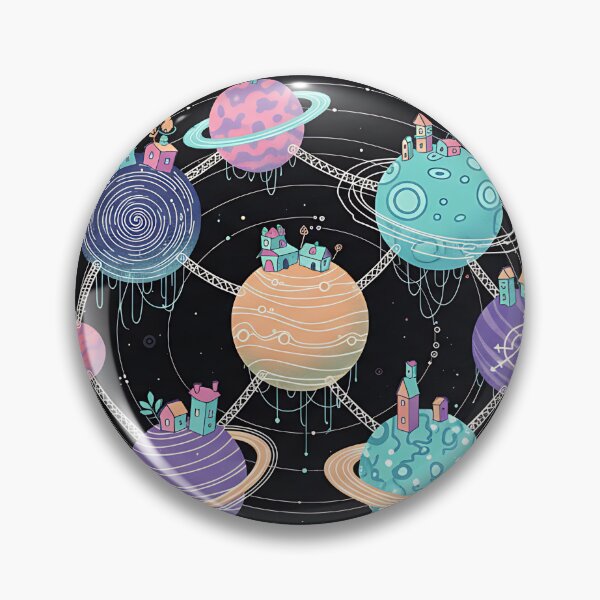 Item preview, Whimsical Galaxy: Tiny House Planets designed and sold by iwzzuel.
