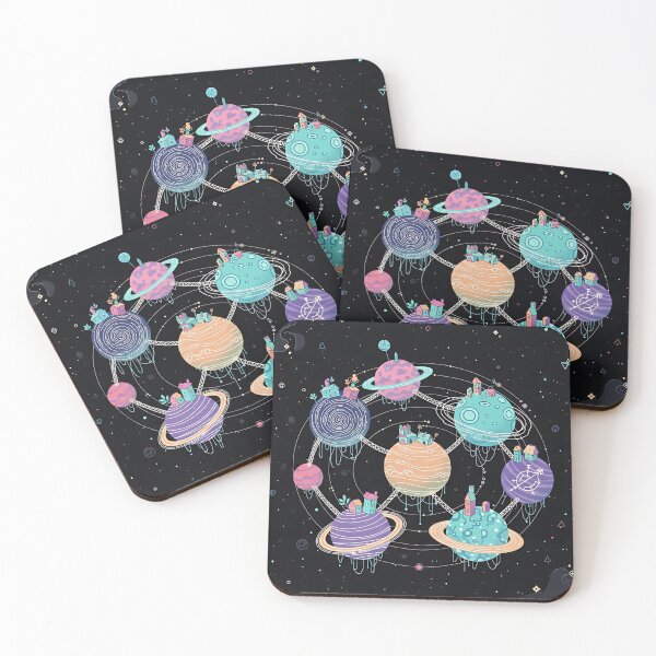 Item preview, Whimsical Galaxy: Tiny House Planets designed and sold by iwzzuel.