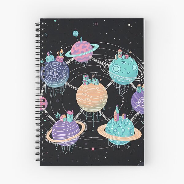 Item preview, Whimsical Galaxy: Tiny House Planets designed and sold by iwzzuel.